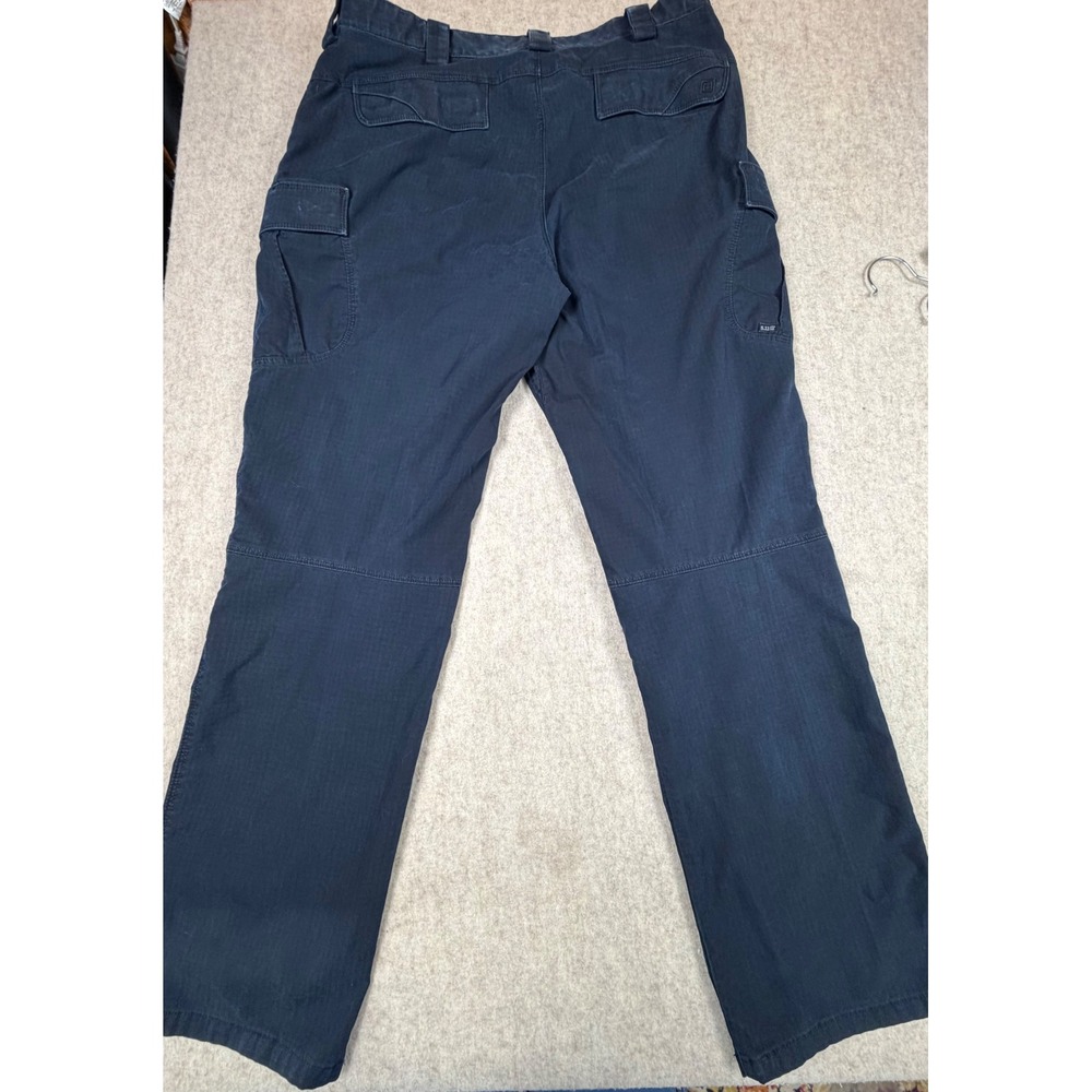 5.11 Tactical Cargo Pants Mens 40x33 Navy Blue Ripstop 74369-724 - Picture 9 of 11